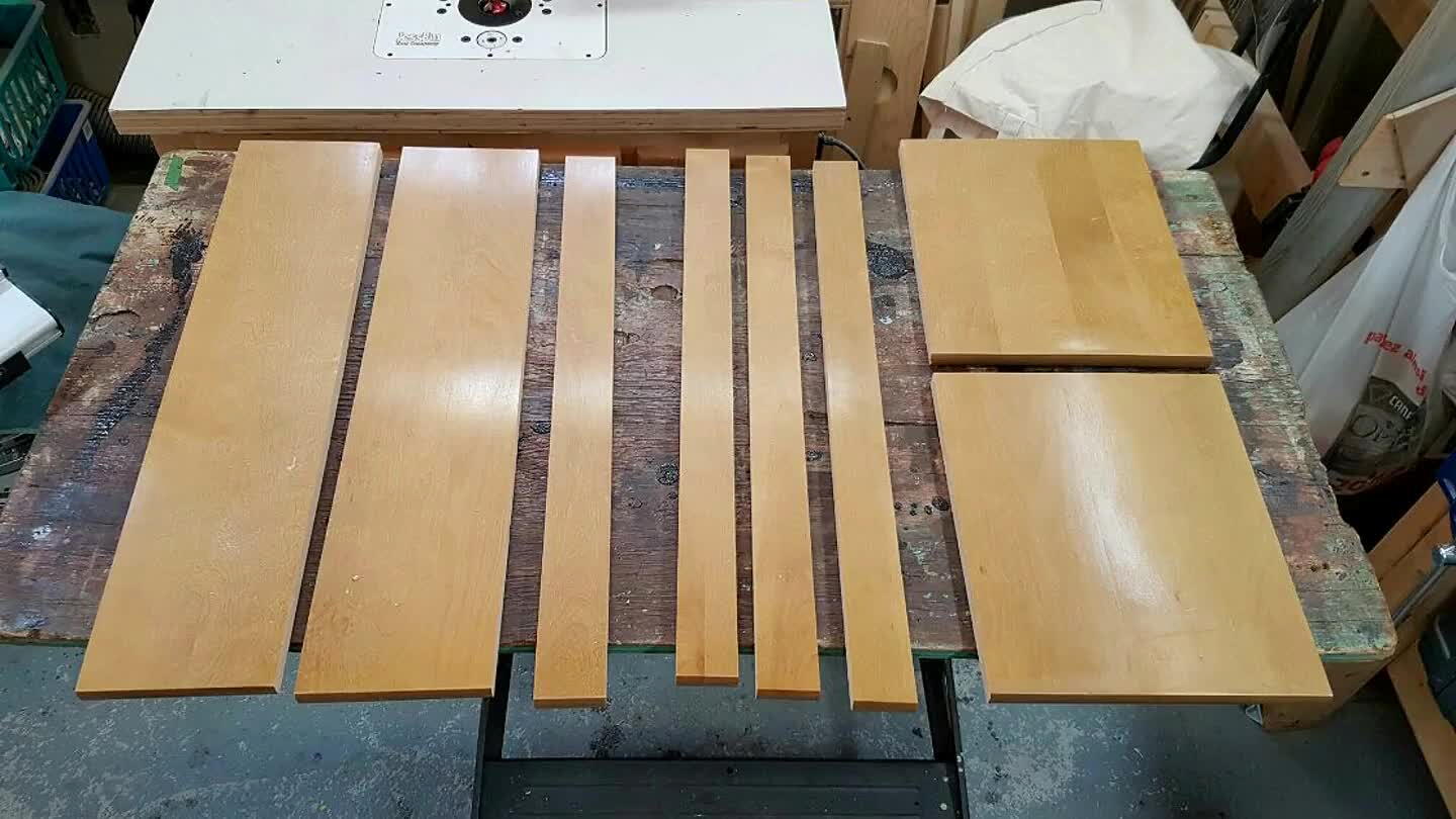 e vertical supports, 2 feet, 1 stretcher, 2 cradle ends, 2 sides. Will need to get cradle bottom from prior project cutoffs.