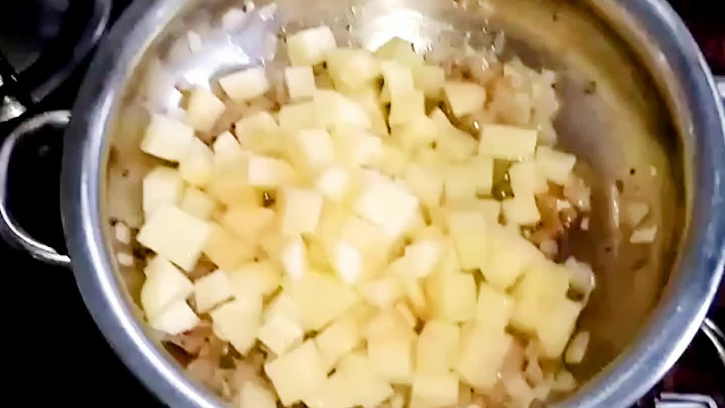 s. Saute for a minute. Add 1.5 cups of water. Simmer, cover & cook until the potatoes are cooked.