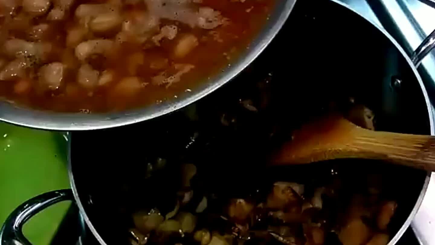 soft, add the beans.