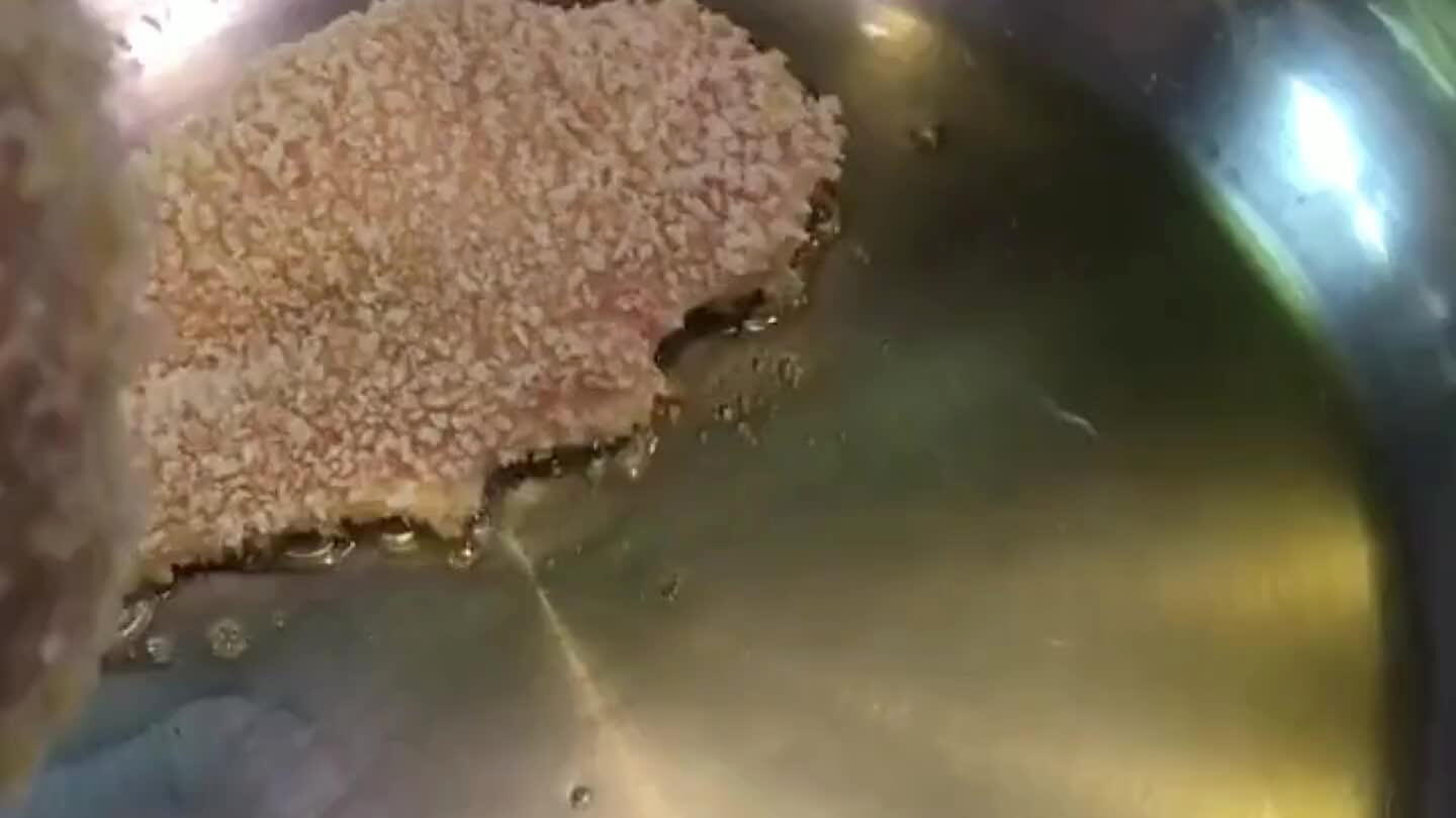 get a little sizzling if the pan is hot enough.