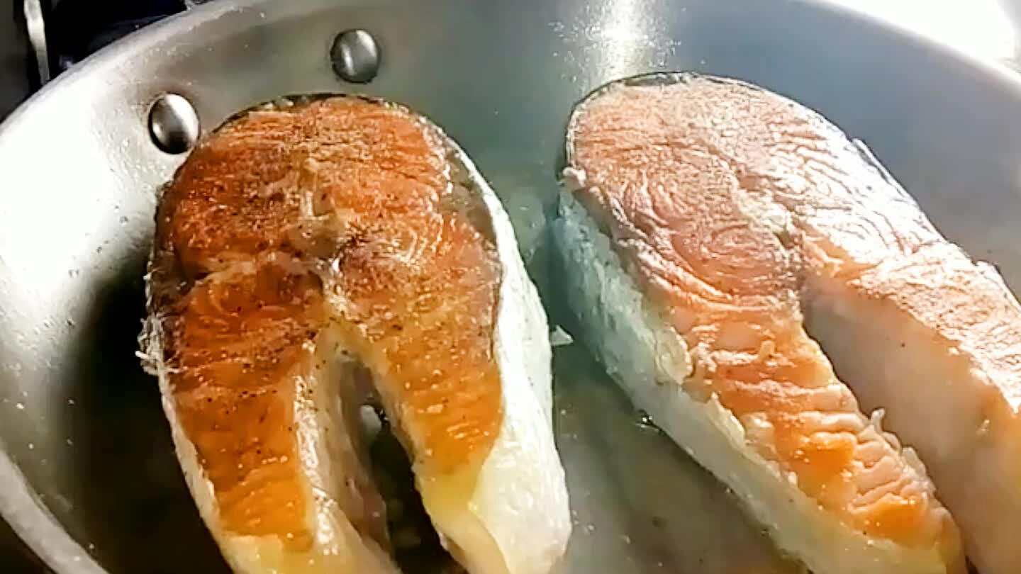 Flip steaks and close the lid. On my stove it took 5 minutes on one side and now I leave only 2 minutes, because it already cooked well with the lid closed.