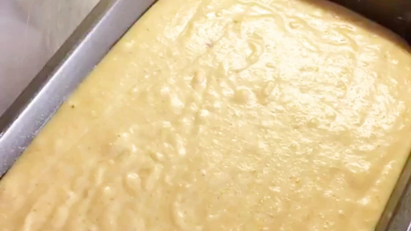Pour into a greased baking pan. Bake for about 25 minutes.