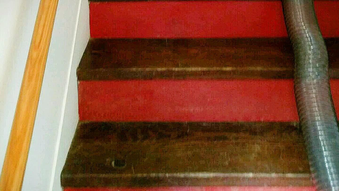 Limpe e tire a poeira das escadas.