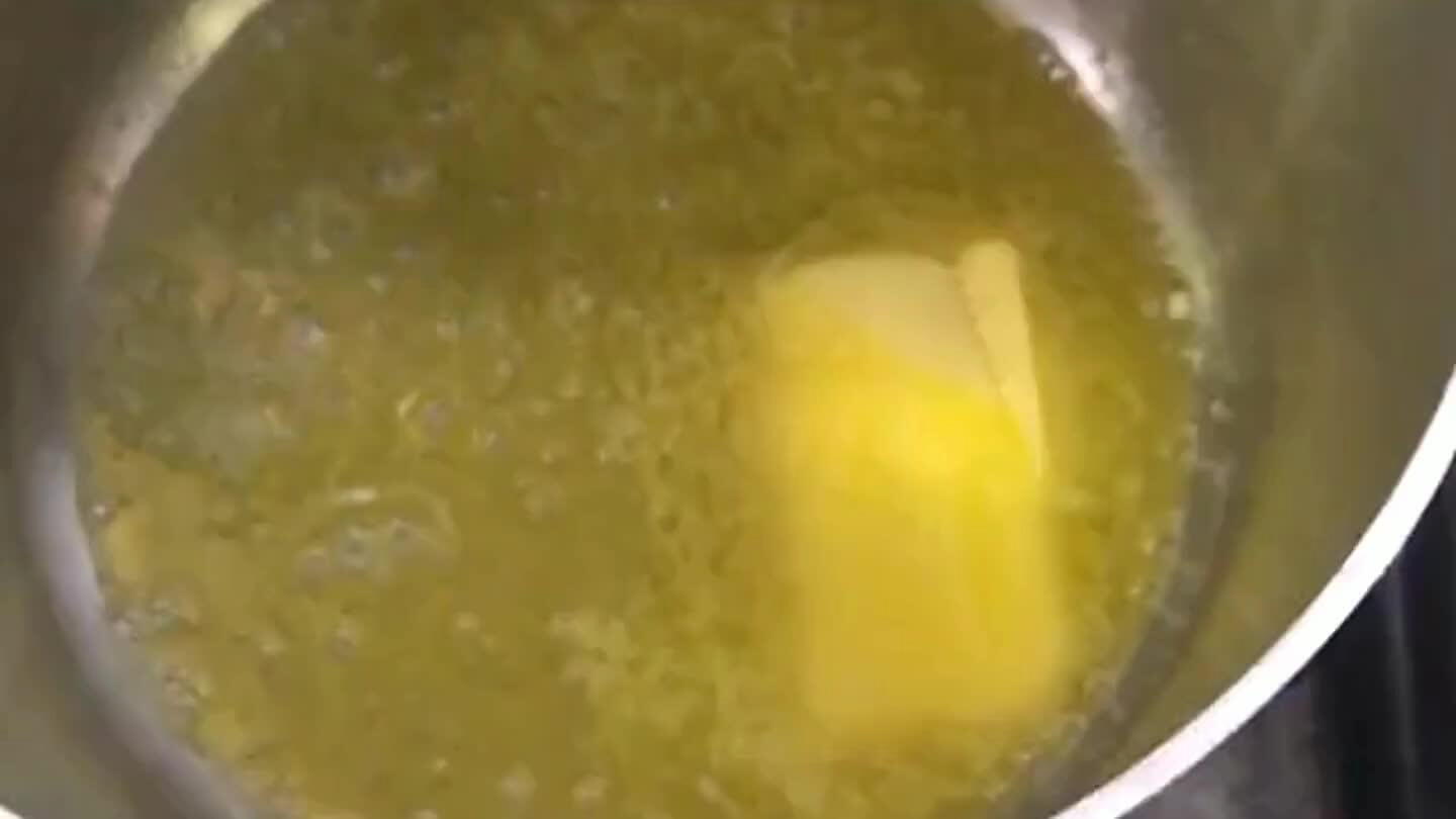 to the bottom of the pan. Then slowly, and stirring constantly, add the milk