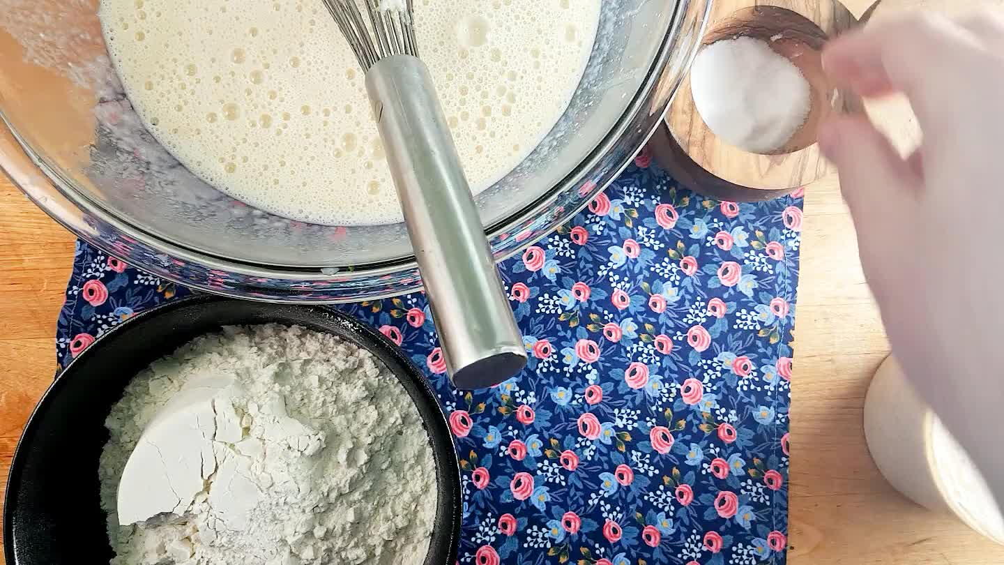 Whisk in the salt.