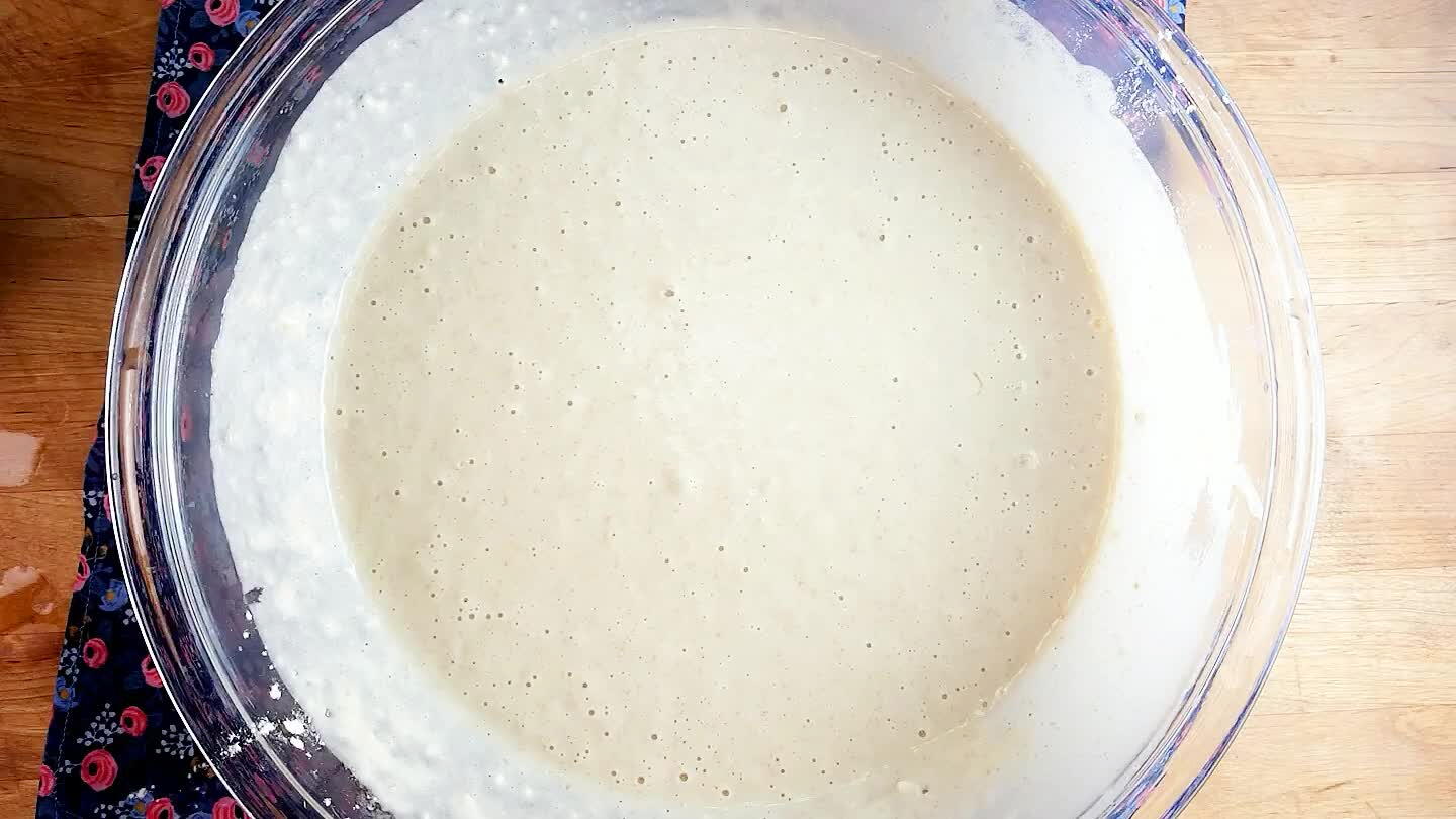 n, cover it and refrigerate overnight. In the morning, it should be thickened slightly, and a little bubbly.