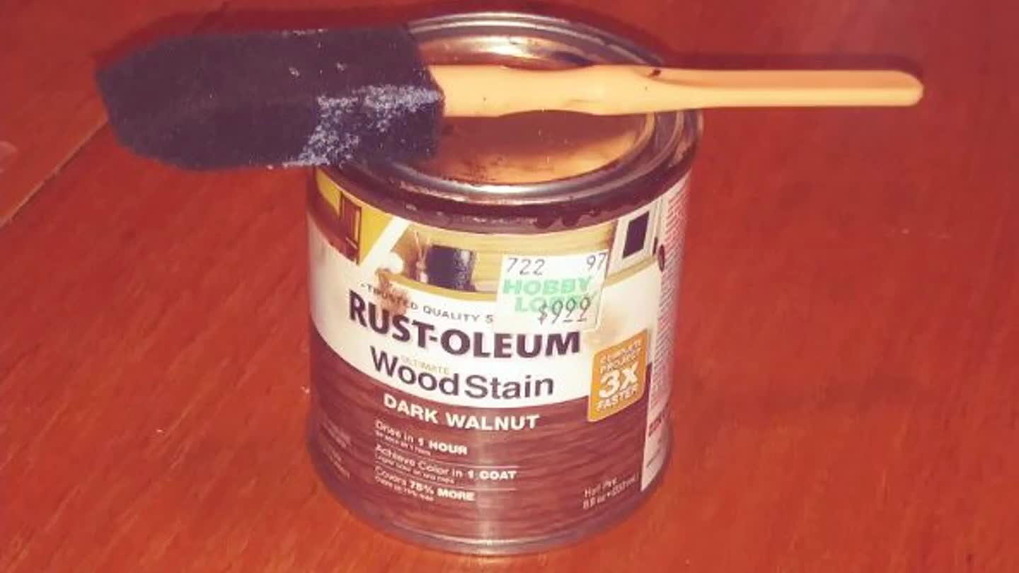n. I prefer using a sponge brush instead of a bristle brush because it applies the stain on evenly without brush strokes or pieces of bristles left behind.