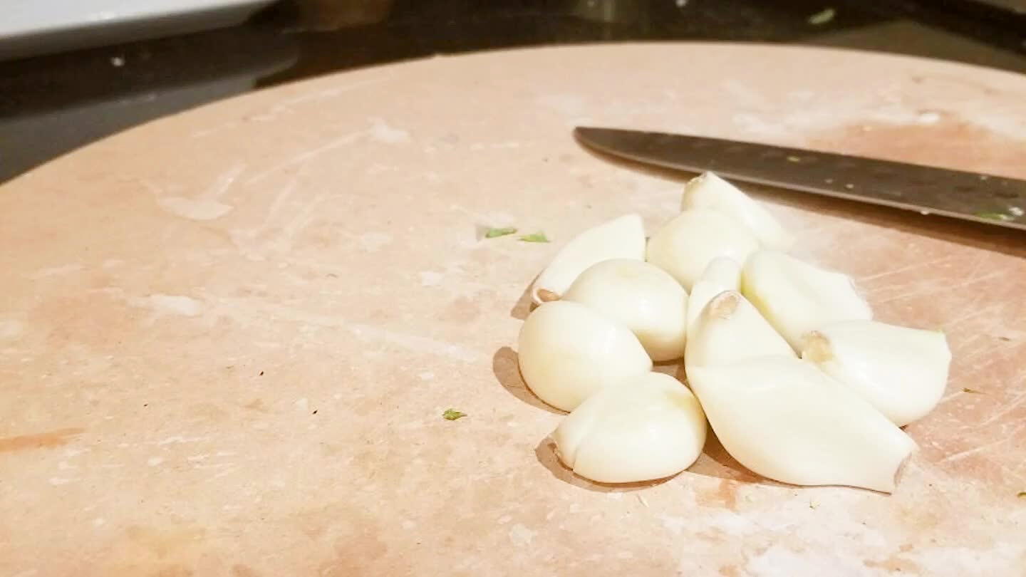 too much and use it sparingly. I fricken love garlic and I can get a bit ahead of myself sometimes. Let's save the rest for the Vegan Butter to put on our corn later.