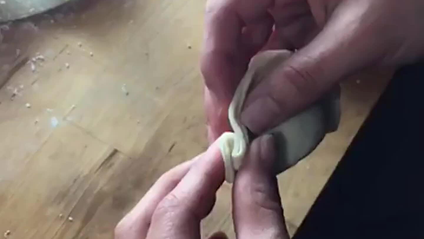 dough to seal your dumplings shut. Takes some practice.