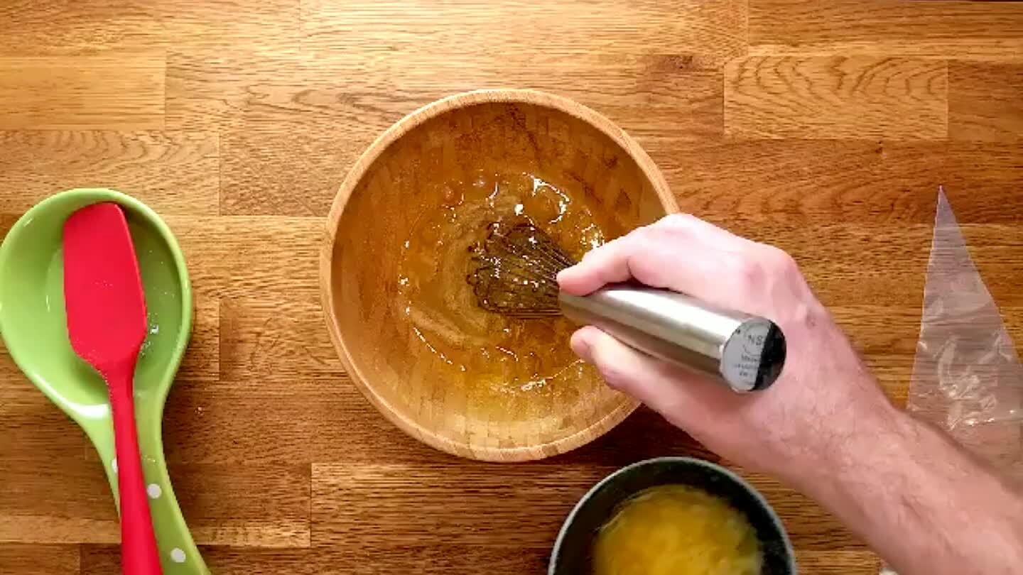 he stovetop in a little saucepan. Whisk it into the egg mixture in a stream.