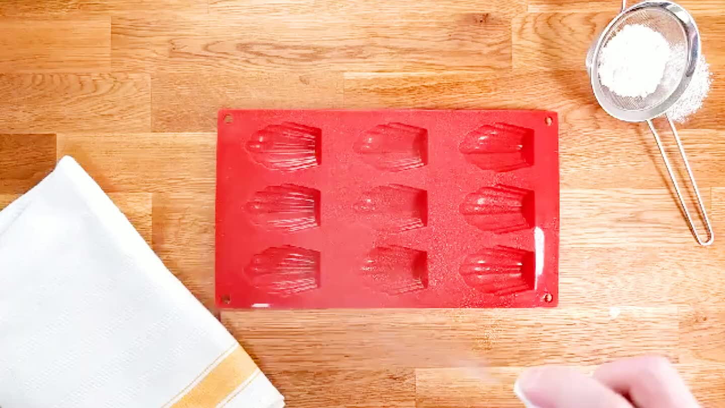 our. Madeleines like to stick, and we want to try and avoid that.