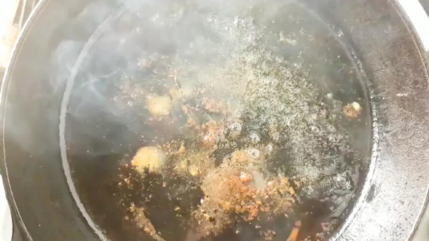 remove some of the fond from the pan. The fond is that brown stuff. It's full of flavor.