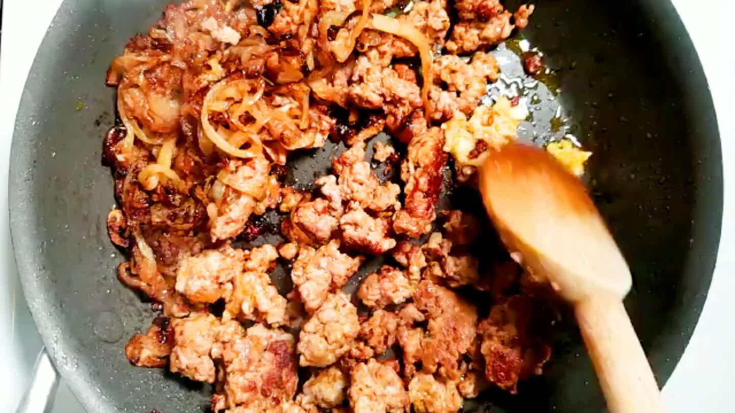 red from your sausage.