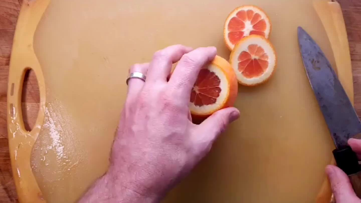 orange is a little pink is that it's actually a cara cara which is a hybrid between an orange and a grapefruit. They're delicious!