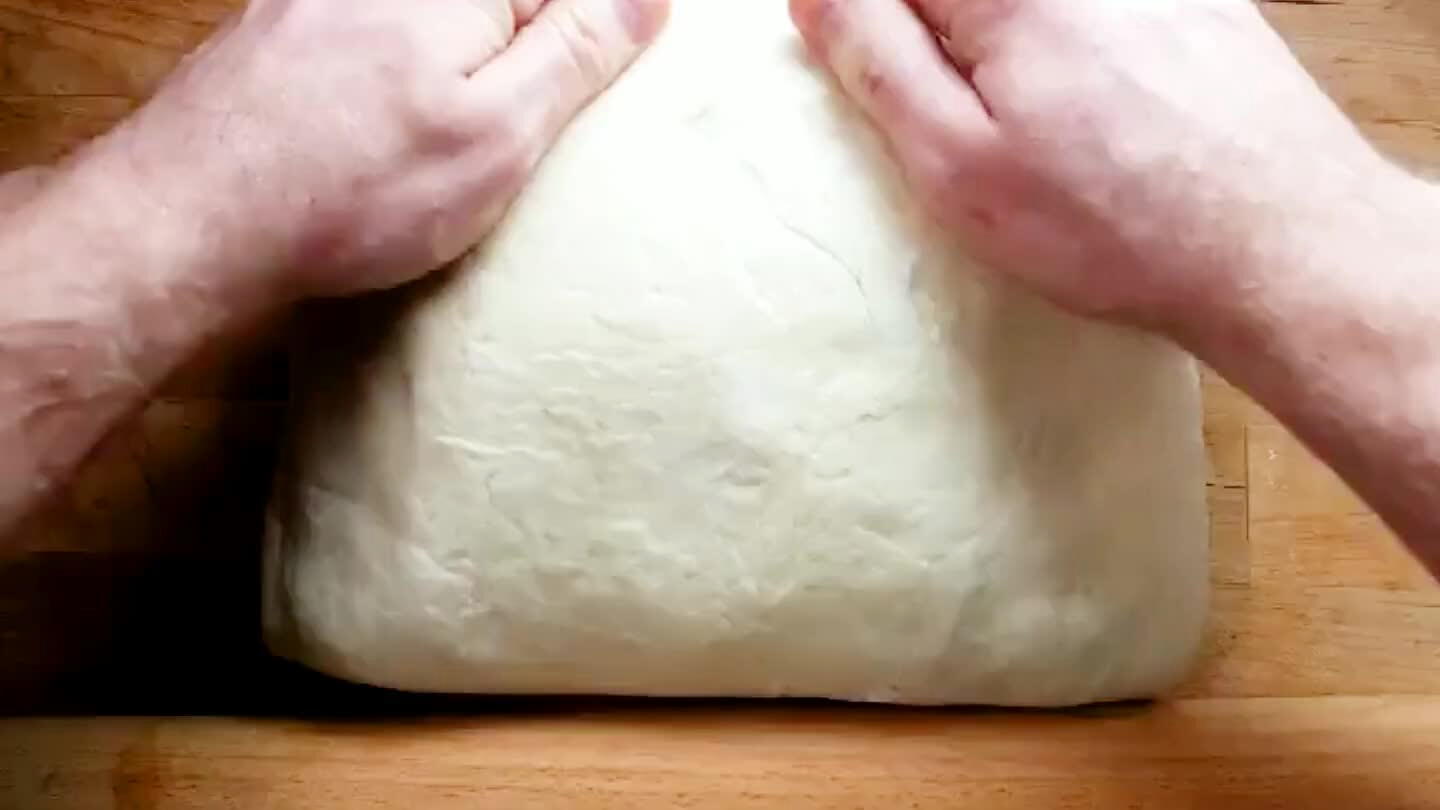 ave this big butter lasagna going on, 3 layers of dough separated by 2 layers of butter.