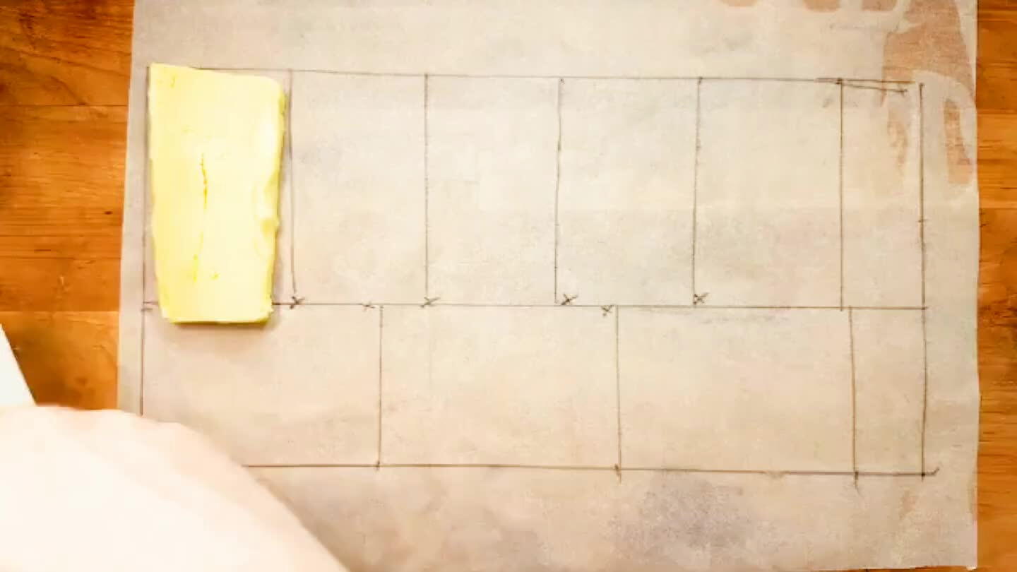 hment to enclose the butter along the borders of your rectangle.
