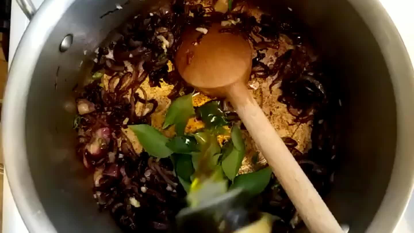 Give them a minute to toast. You're ready to move to the next step when that spice aroma hits your nose. It's hard to miss.