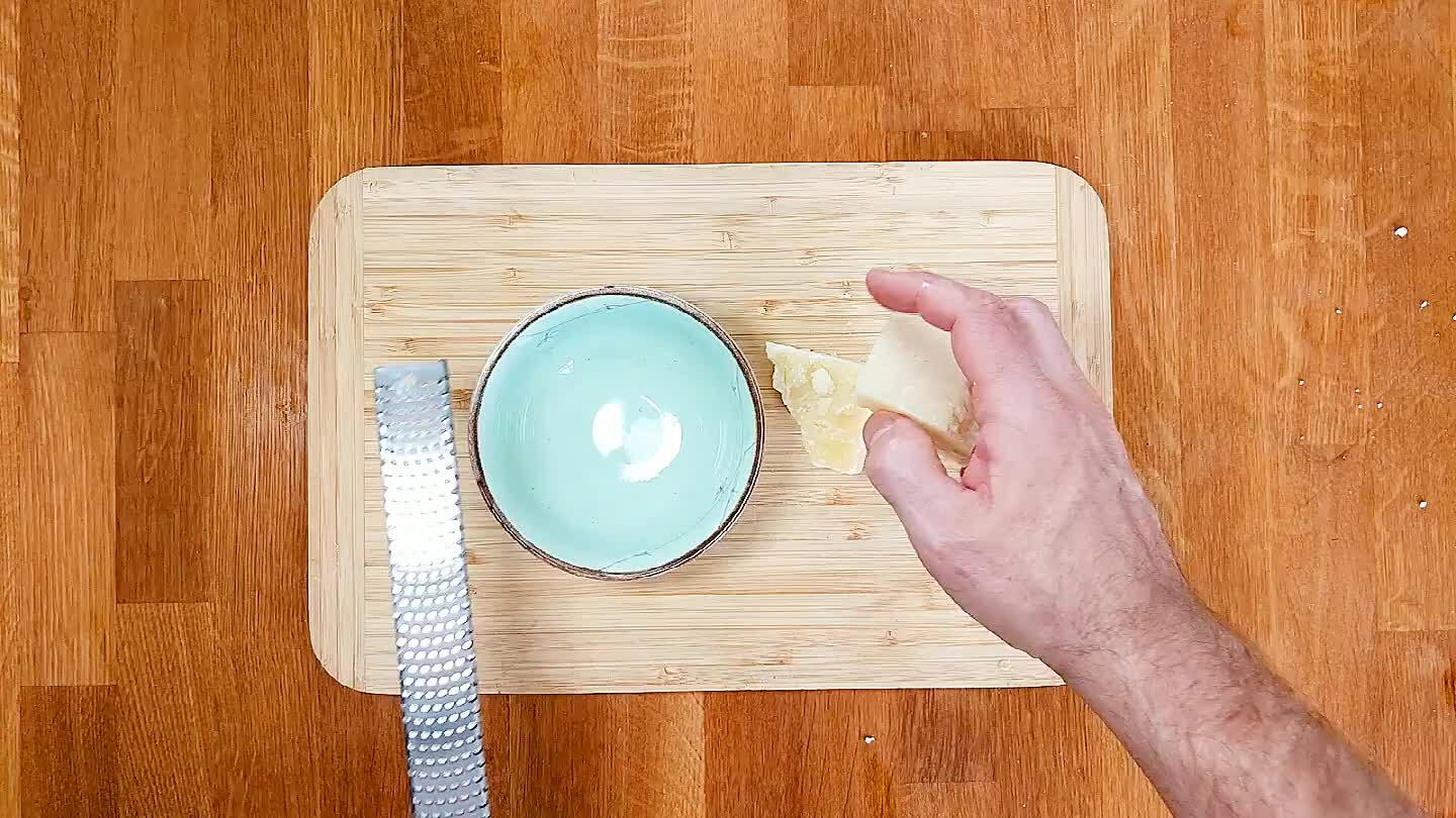 easier it is to melt the cheese. I used a microplane.