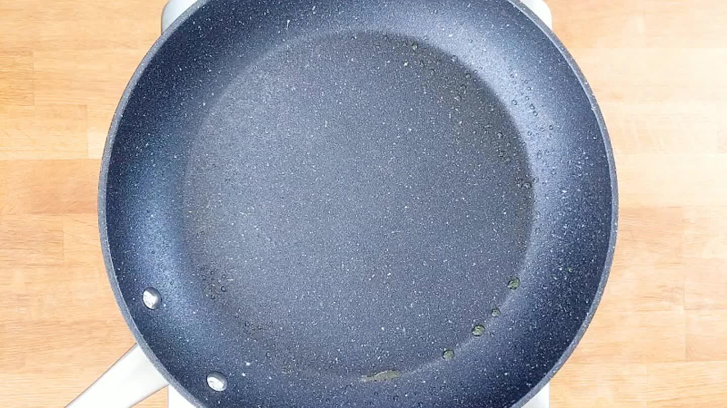 the center of the pan.