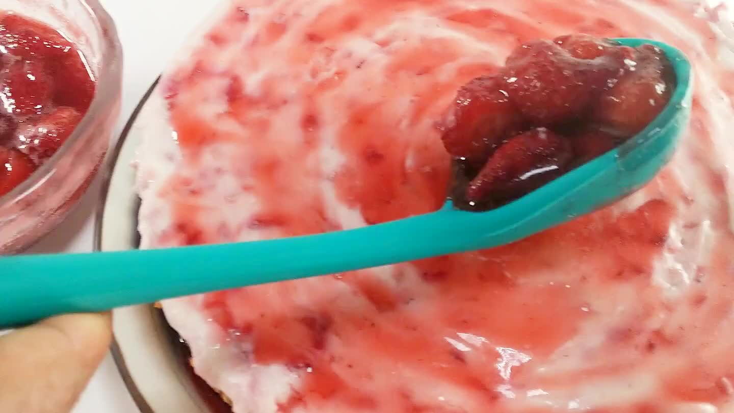 berries cooked down with sugar. But it's also great on it's own.