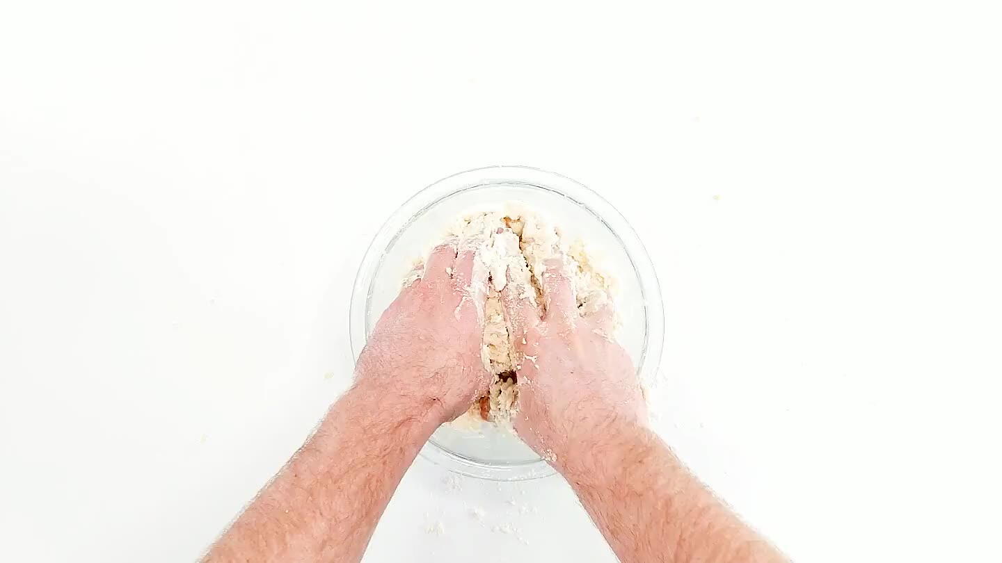 maybe. Pour the water into the dough.
