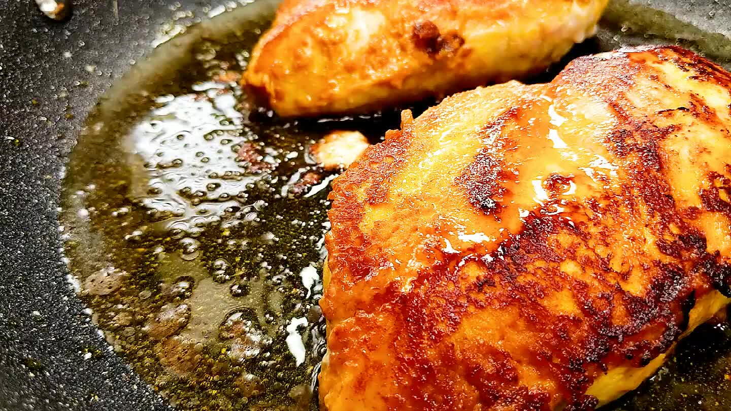 firm to the tough when cooked through. You can slice into the thickest section and check for any pink to be sure. Or use a thermometer and shoot for 160ºF (75ºC).