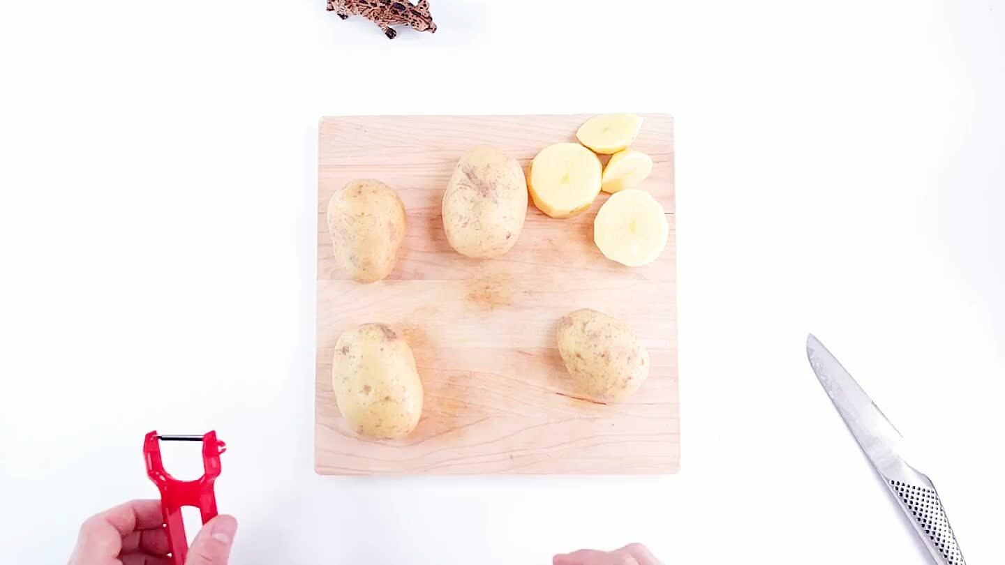 e size of a lemon. Try to peel them neatly from tip to tip to keep a nice shape.