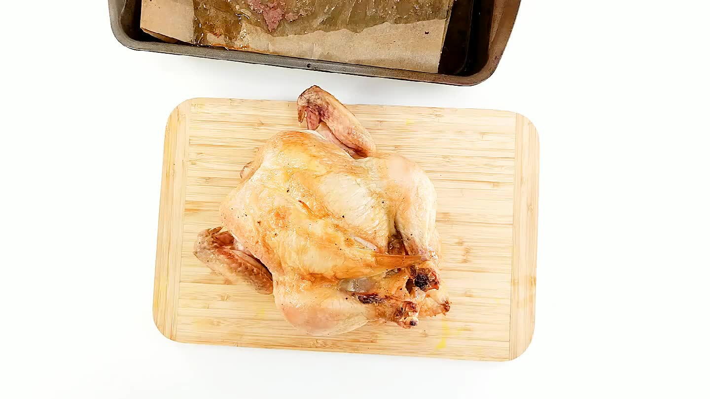 carving chickens is kinda fun when you get the hang of it. Start by slicing at the crease between the leg and breast on both sides.