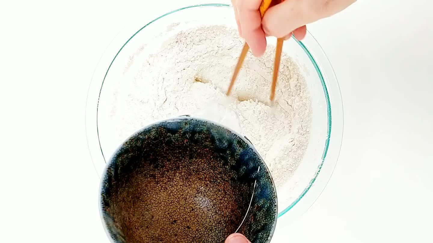 you boil the water before you measure it out. If you boil it first, you'll end up with less water, right? Stir it in with some chopsticks. They work well to break up clumps.