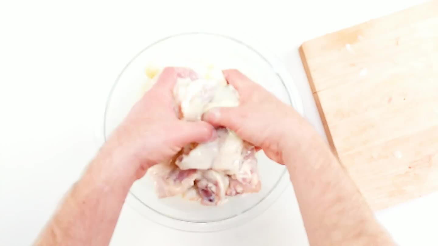 Add the chicken. Toss to coat. Tuck it away in the refrigerator for a few hours.