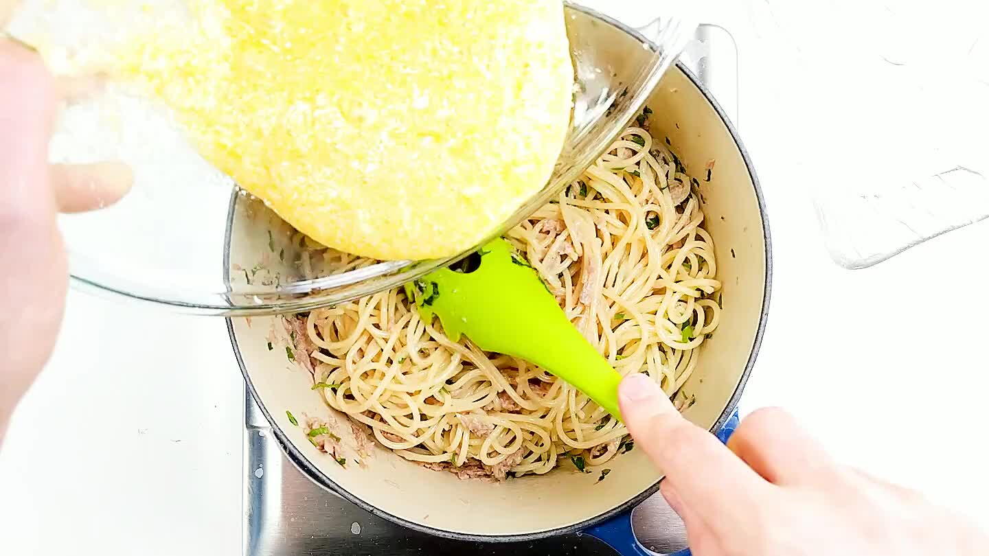 ing the eggs, make sure that the pot is not too hot or the eggs will scramble. Also, don't stop stirring until the eggs and cheese cook into a silky sauce. If it turns out chunky at all, the pot was too hot.