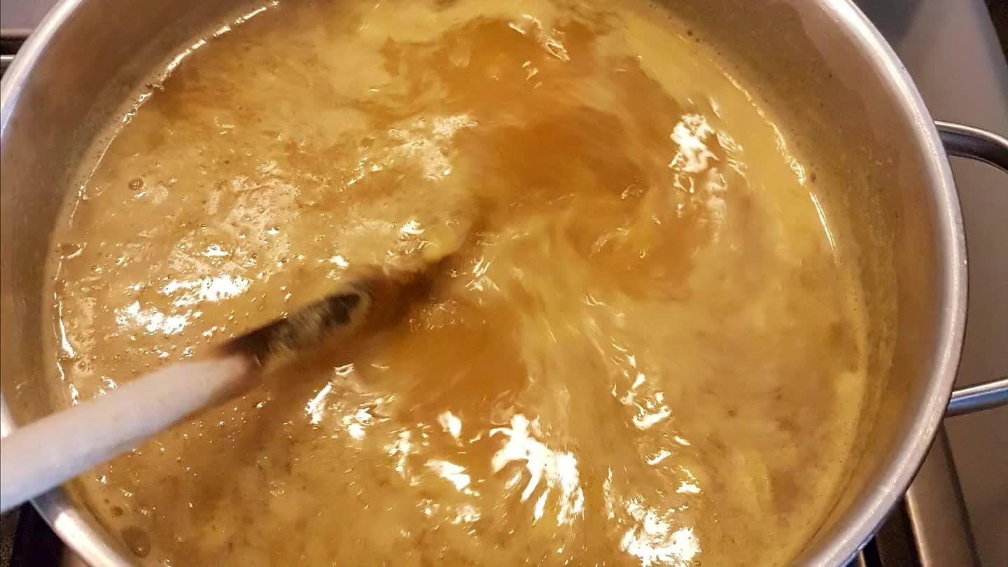 . Als je een wat steviger soepje wilt laat je het lekker zo.(foto)