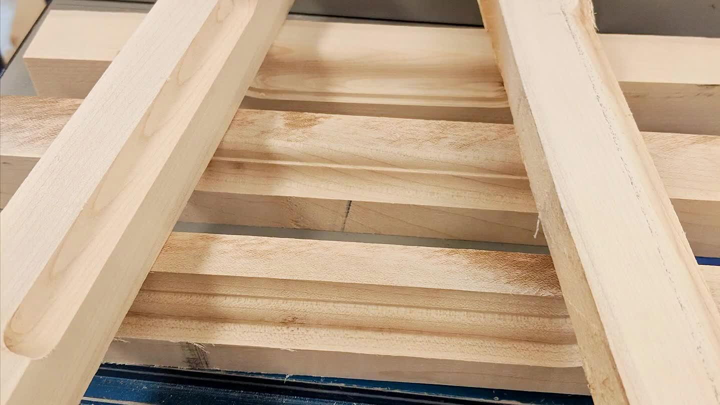 middle one so then I cut some wood to the rough length and then cut it to width and used the router bit on the top edge.