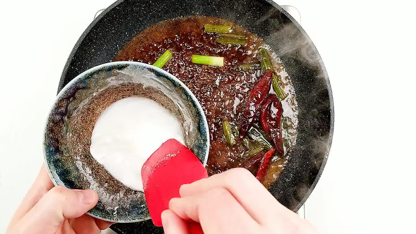 nto the sauce, a little at a time, as it simmers until the sauce is slightly thinner than desired. It will continue to thicken as it sits.