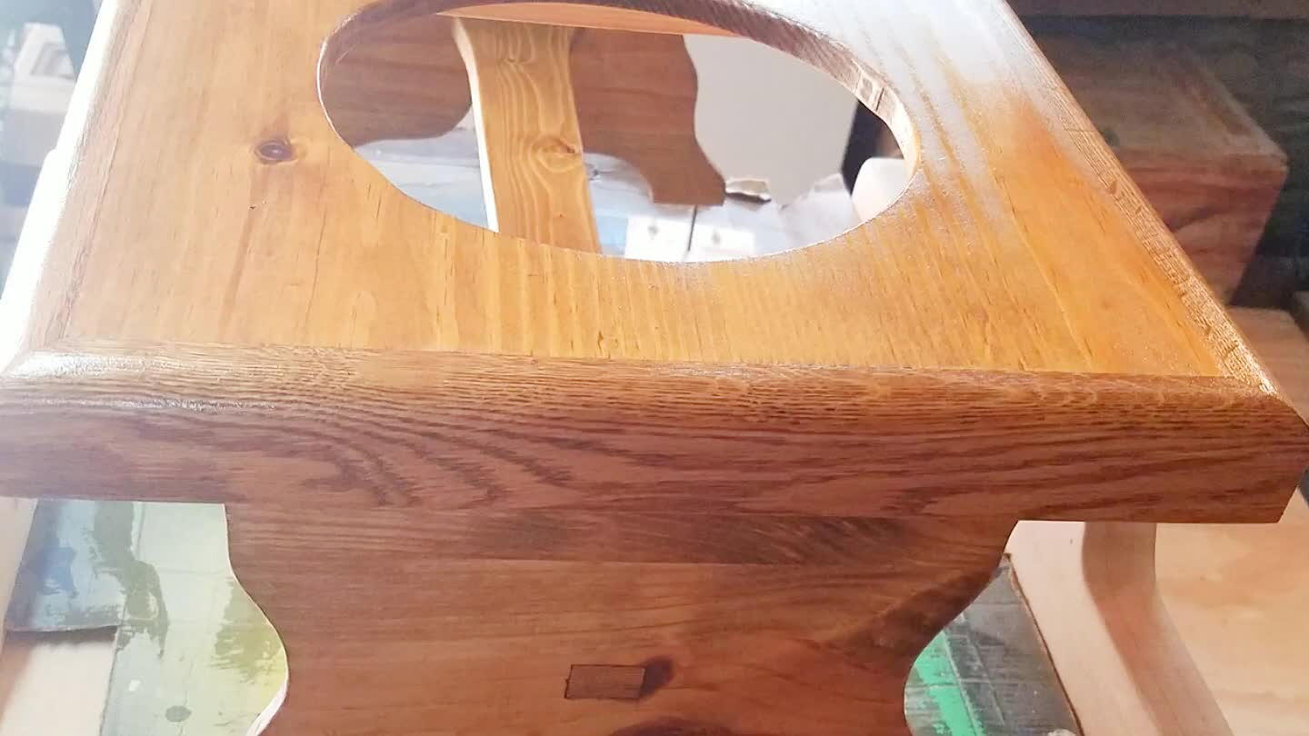 sanding and stained it.