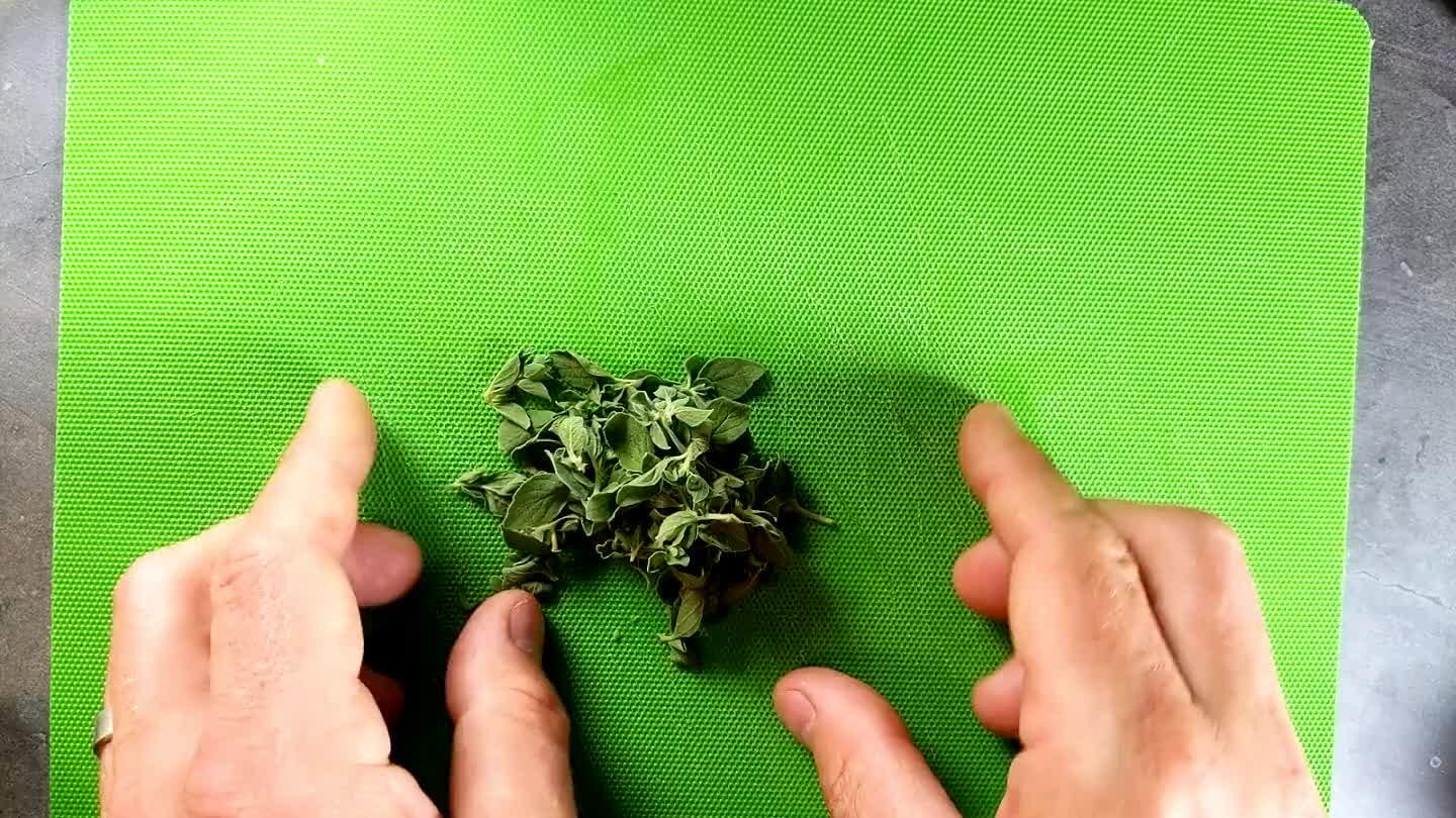 rough chop will do.