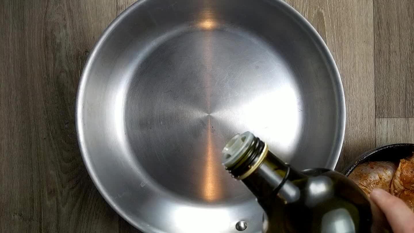 to shimmer, you're ready to cook your chicken.
