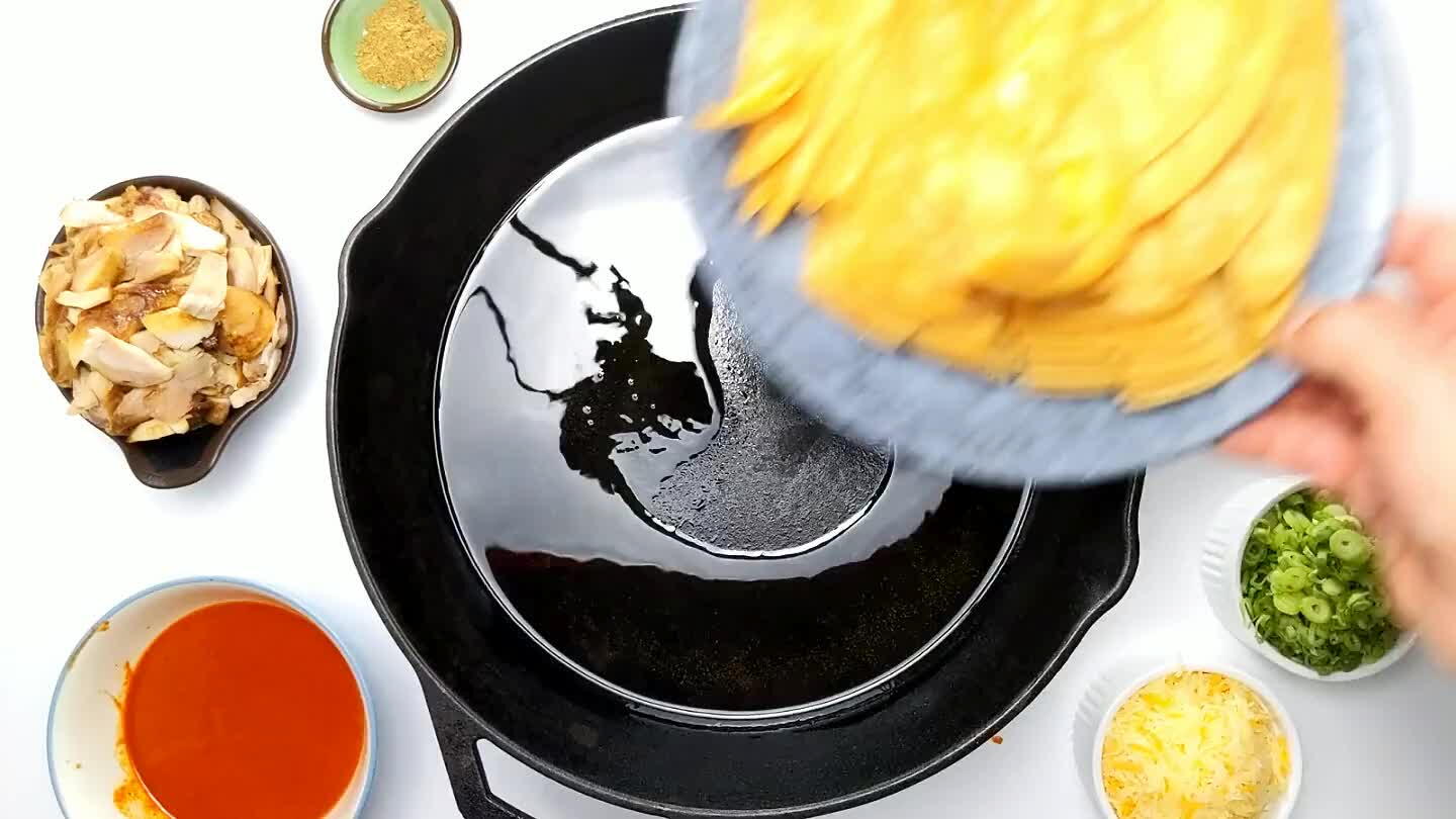 ps. Stir frequently, cooking until tortilla strips are lightly toasted.