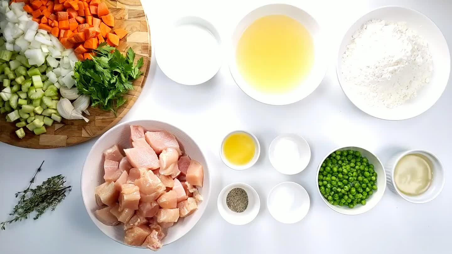 and celery. Portion the other ingredients.