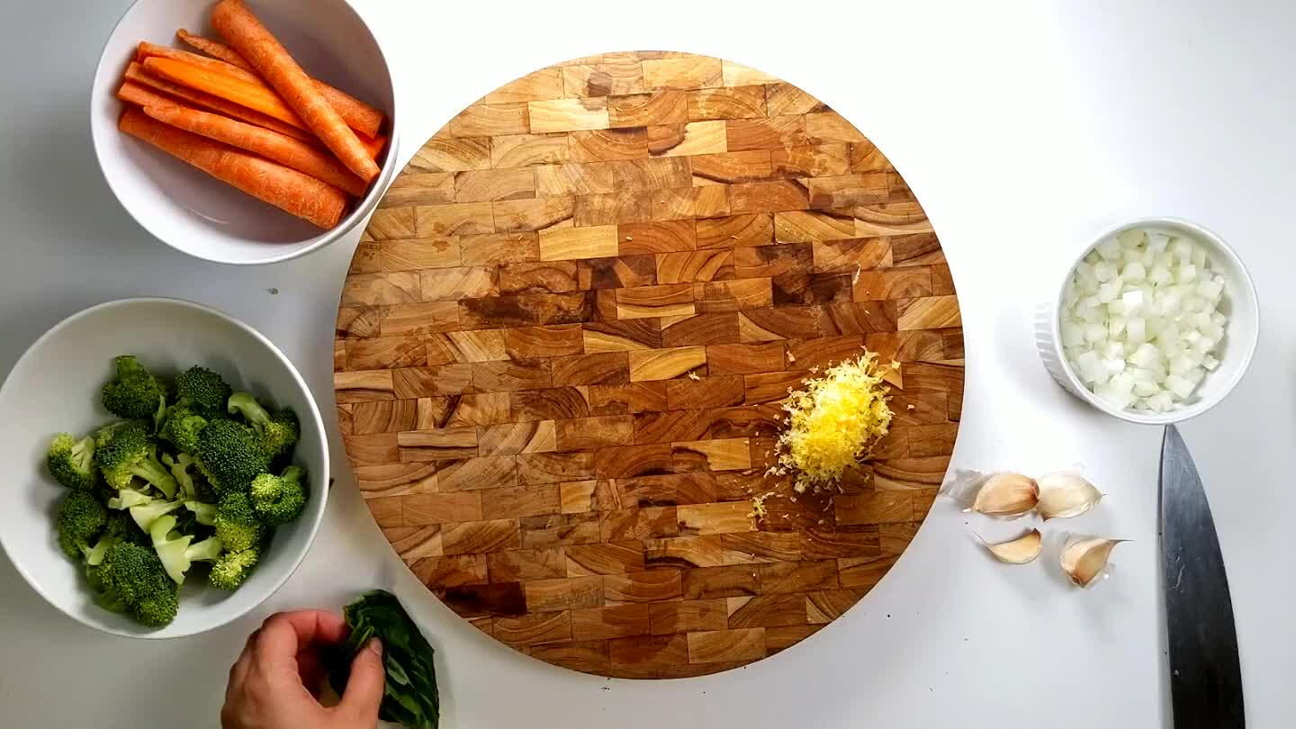 Chop into thin strips.