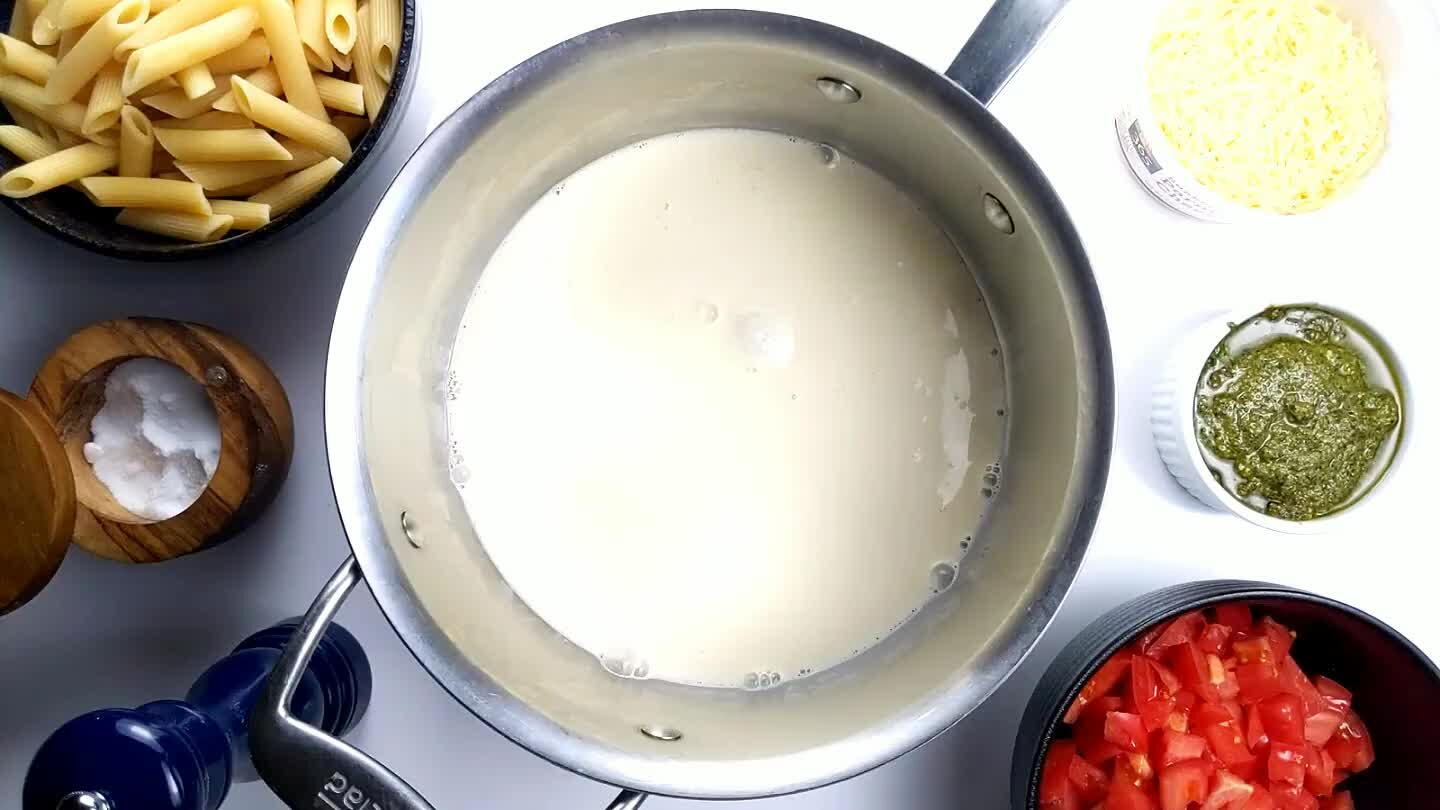 king the penne. Remove from heat.