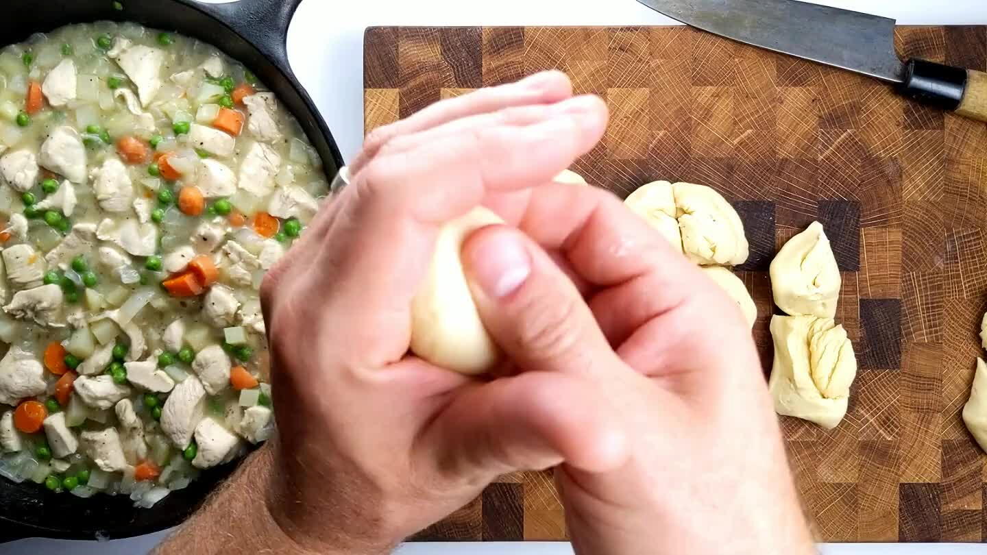 your palms, but for a fluffier roll, stretch the dough into itself and pinch closed at the bottom as shown in the video. this technique can take a little practice, but it's easy once you get the hang of it.