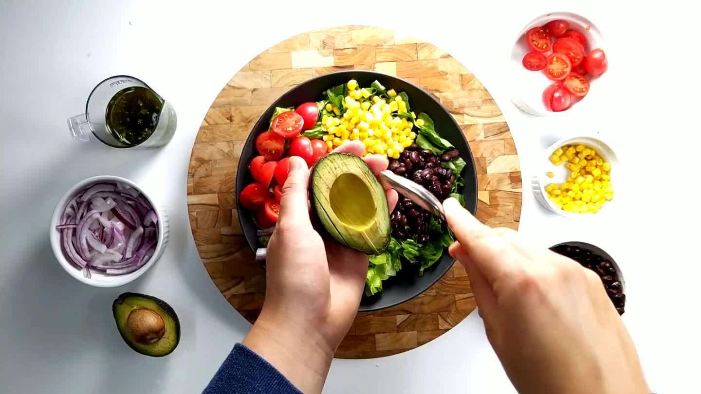 f the salad. Top the salad with your homemade cilantro lime vinaigrette