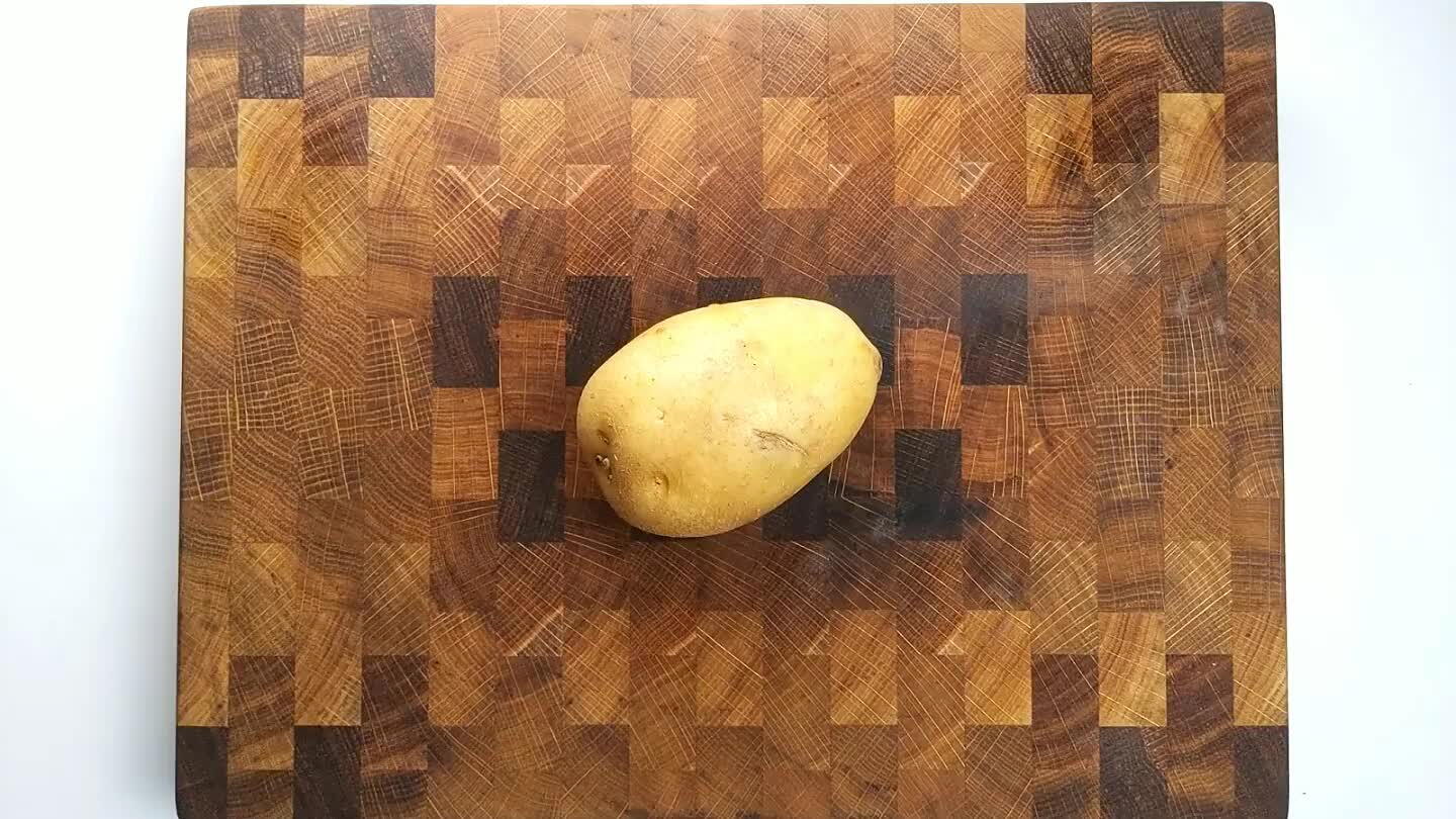 he thinner the potatoes, the faster they will cook. The salmon will already be a little overcooked by the time the potatoes are done, so it is important to get the potatoes quite thin. Alternatively, you can blanch the potatoes for about 1 minute to precook them.