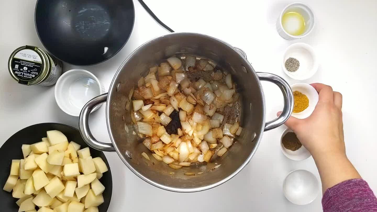 hopped potatoes.