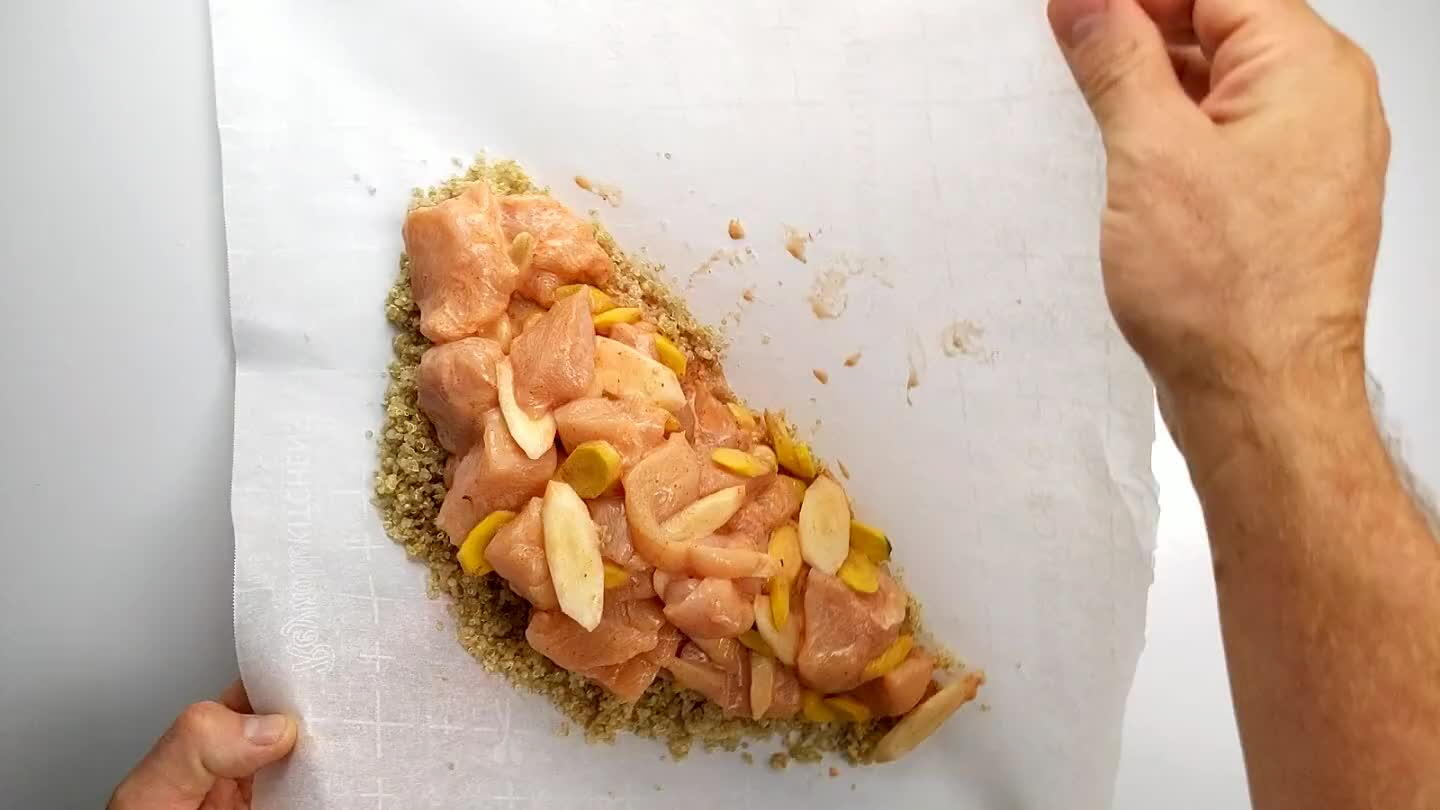 ite corners, begin rolling the open side inwards towards the filling.