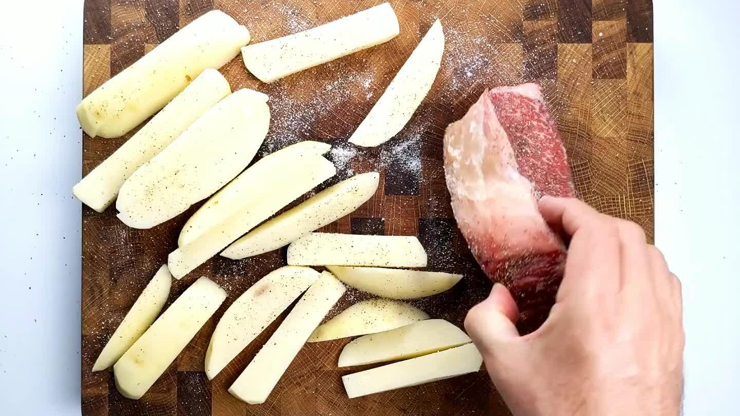 esqueça de preencher essa tira com sal e pimenta.