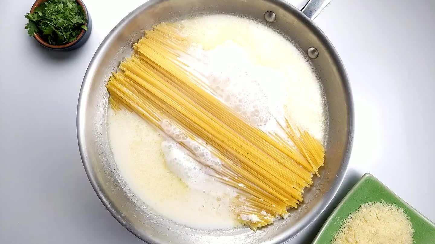 ed. Simmer, adding liquid if necessary, until fettucine is cooked to your liking.