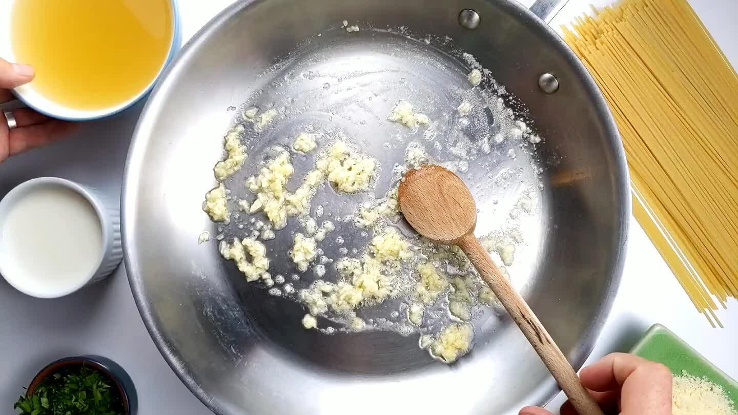 stuck to the pan.