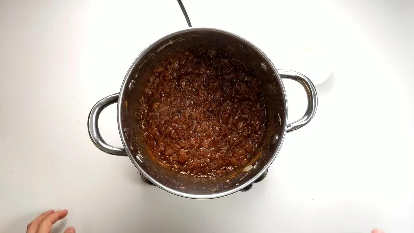 d 8 cups prepared beef stock. Continue to simmer while you prepare the cheesy toasts.